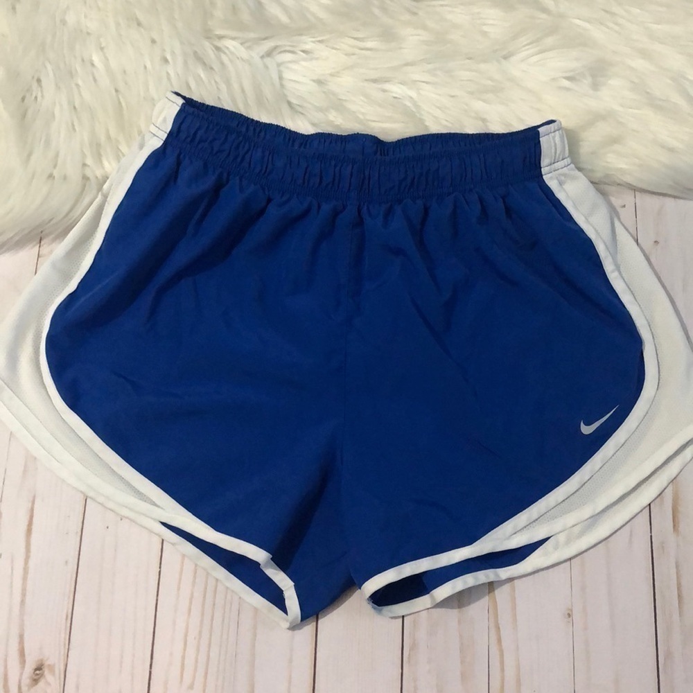 Nike Blue and White shorts size L